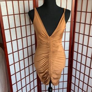 tan mini dress